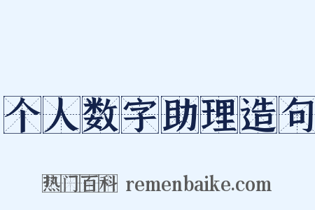 个人数字助理造句是什么意思的图片